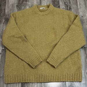 Zara Men's Mustard Crewneck Sweater